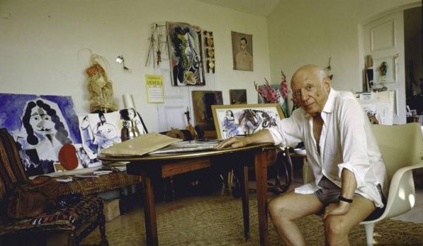 Pablo Picasso fotografato da Gjon Mili nel luglio 1967 in Provenza